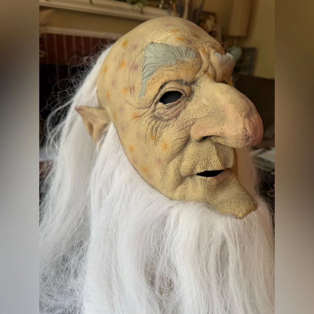 Mario Chiodo 2004 Wizard Mask Warlock Long White Beard Merlin